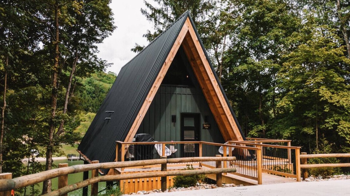 New Philadelphia Cabin | A-Frame Cabin on 95-acres with 2 private lakes