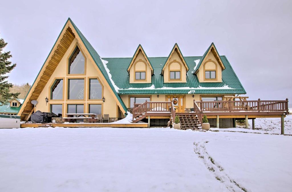 Bozeman House | A-Frame Home with Breathtaking Views and Hot Tub!