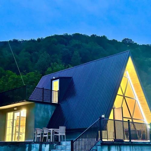 Azerbaijan Villa | A Frame Villa in Zaqatala Gebizdere vs Hot Pool & Panoramic View