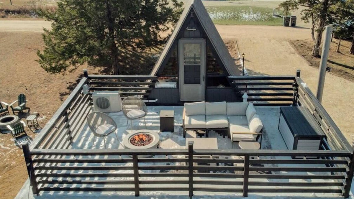 Fostoria Cabin | A-Frame with Hot Tub, Fire Pit, Game Room