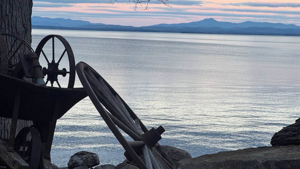 Port Douglass House | A New York camp on Lake Champlain, private pebble beach frontage.