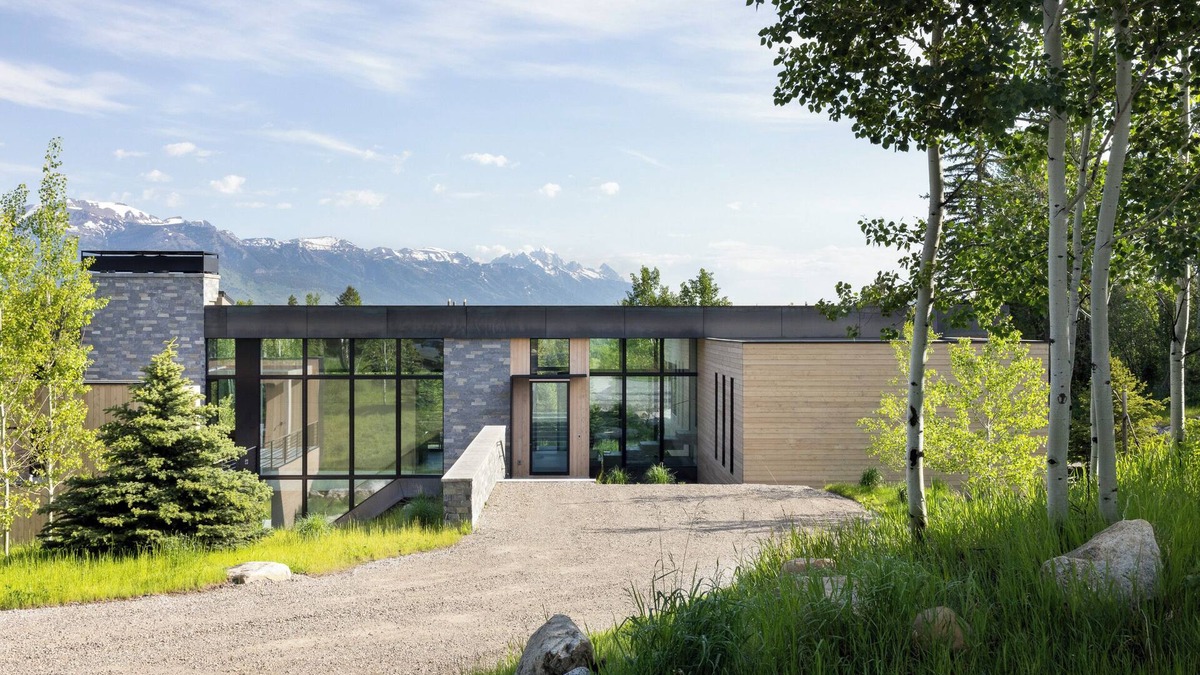 River Meadows Villa | A Secluded Aerie with Giant Views of the Tetons