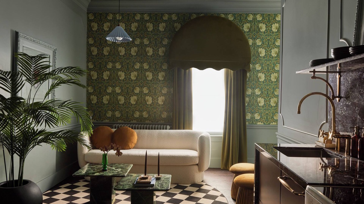 Stratford Hotel | A spacious two bedroom suite filled with bold wallpaper & sophisticated charm