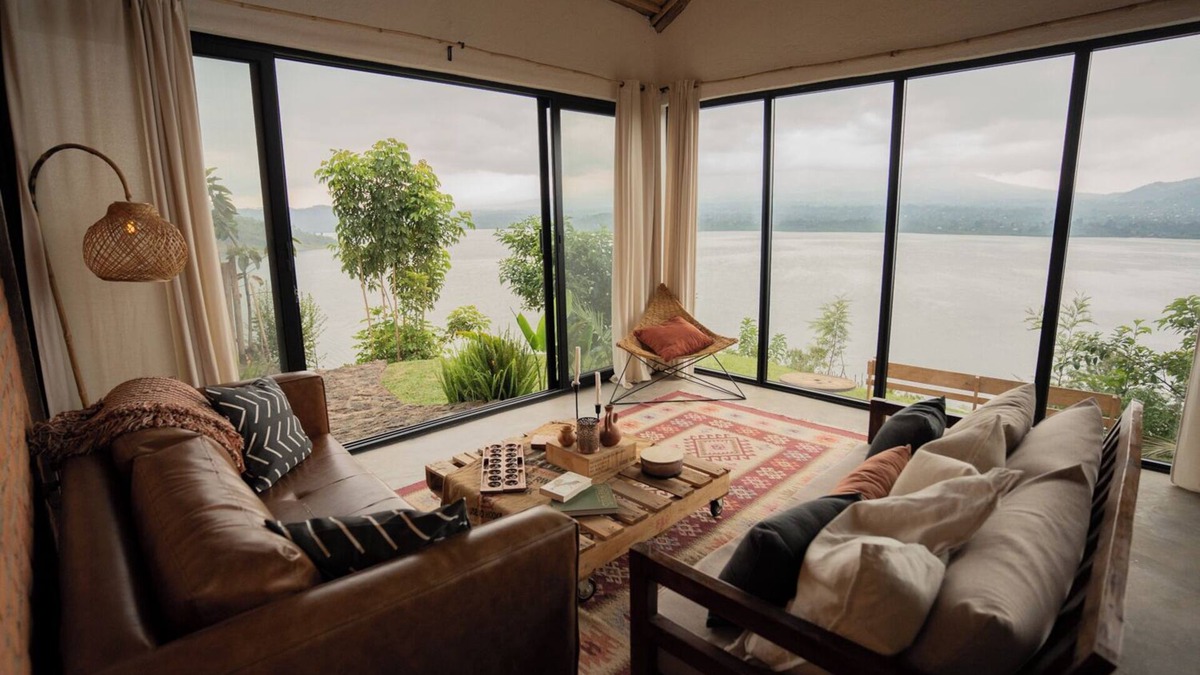 Ruhondo House | A unique loft style home in Rwanda, overlooking lake Ruhondo and the 5 volcanoes