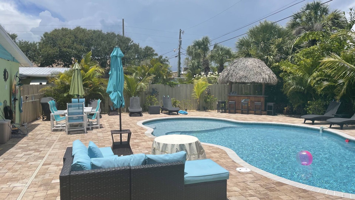Port Canaveral House | Adorable -Cocoa BeachHouse W/Private-Heated Pool- Short/Easy walk to our Beach!