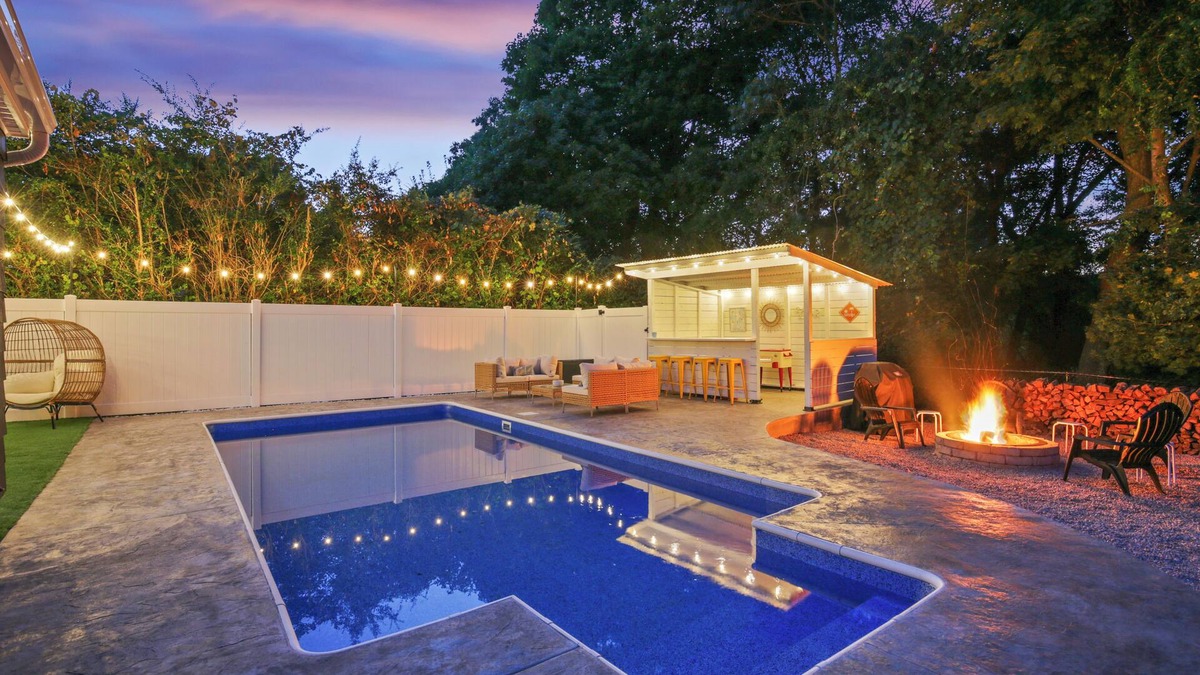 Pawcatuck House | Affordable Luxury Resort Home with an In-Ground Pool & Hot Tub. Sleeps 10.