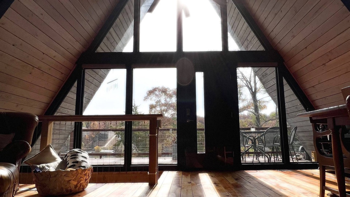 Camdenton Cabin | Aframe 34 ~ dock + lake front + hot tub + fire pit + great views