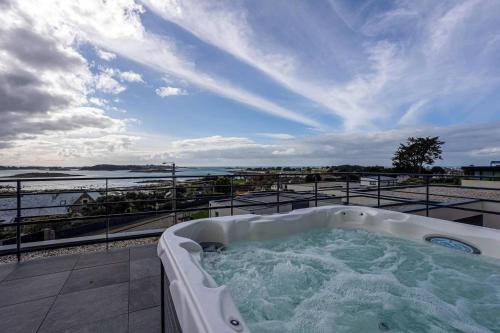 Pleumeur-Bodou Villa | agapanthes, Facing the sea, indoor pool
