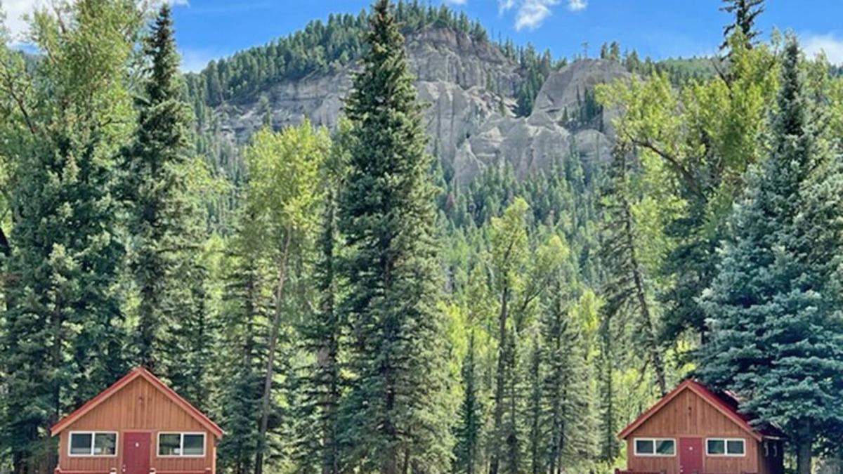 Alamosa Cabin | AIYM Camp Riverfront Cabin #1. In the Rio Grande National Forest, Alamosa Canyon