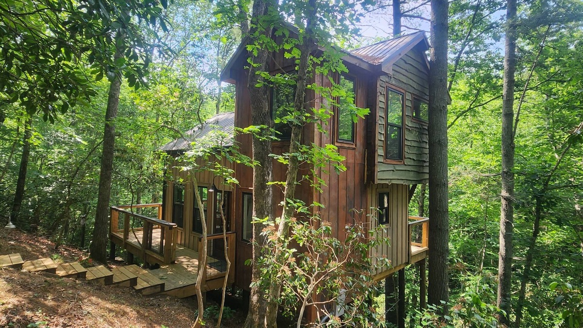 Dahlonega Cabin | Al's Nest: Secluded Treehouse Overlooking Creek