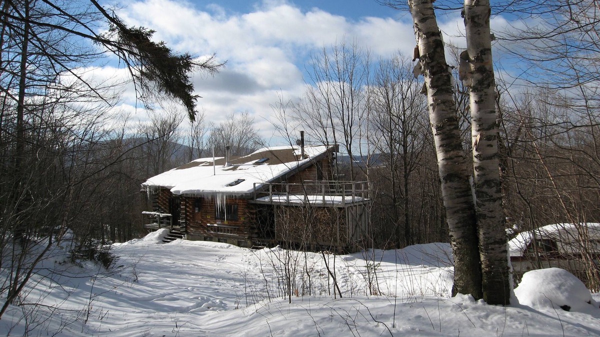 Mount Holly Cabin | All Season Three Level Log Vacation Home On 21 Acres Between Okemo & Killington!