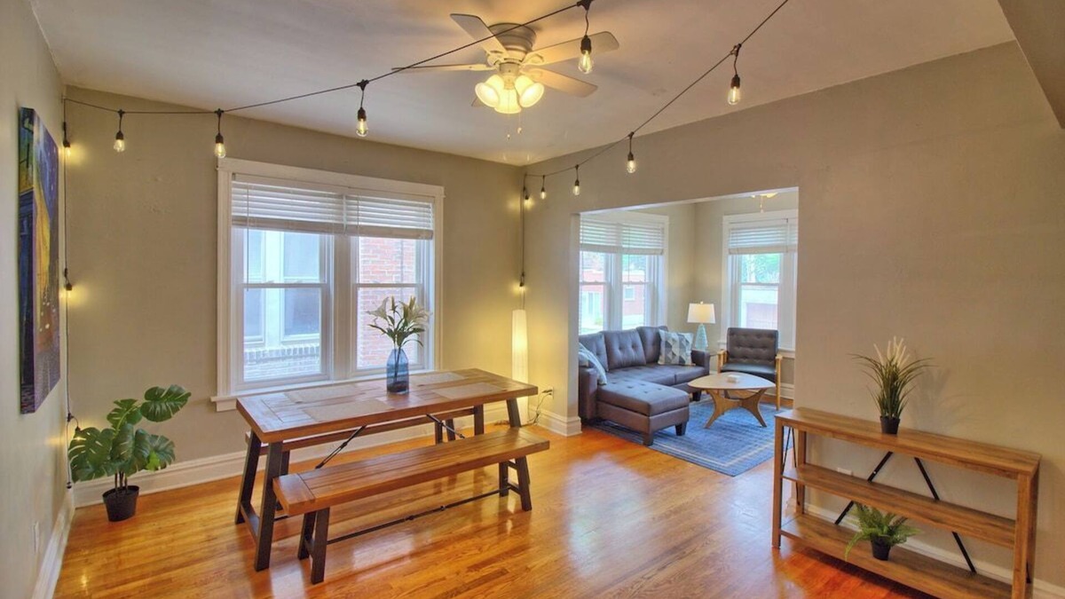 Tower Grove South Apartment | Almond Blossoms at TG Park | Fenced Backyard+W/D