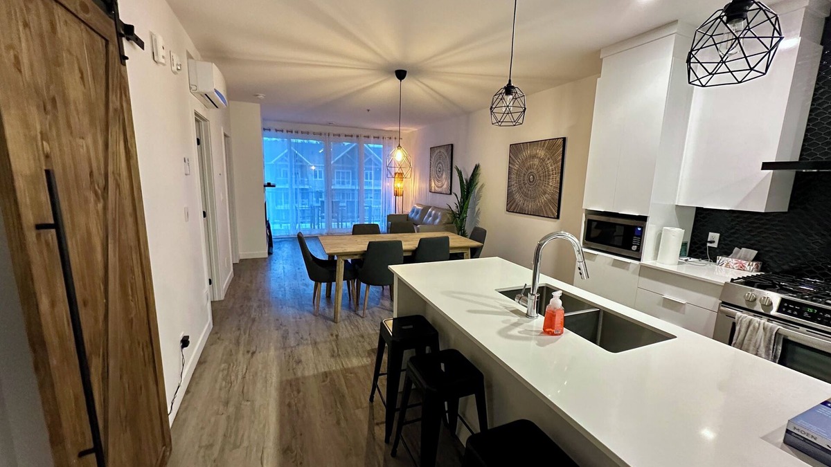 Bromont Apartment | Almost new condo in the Townships SKI in BIKE out for nature lovers