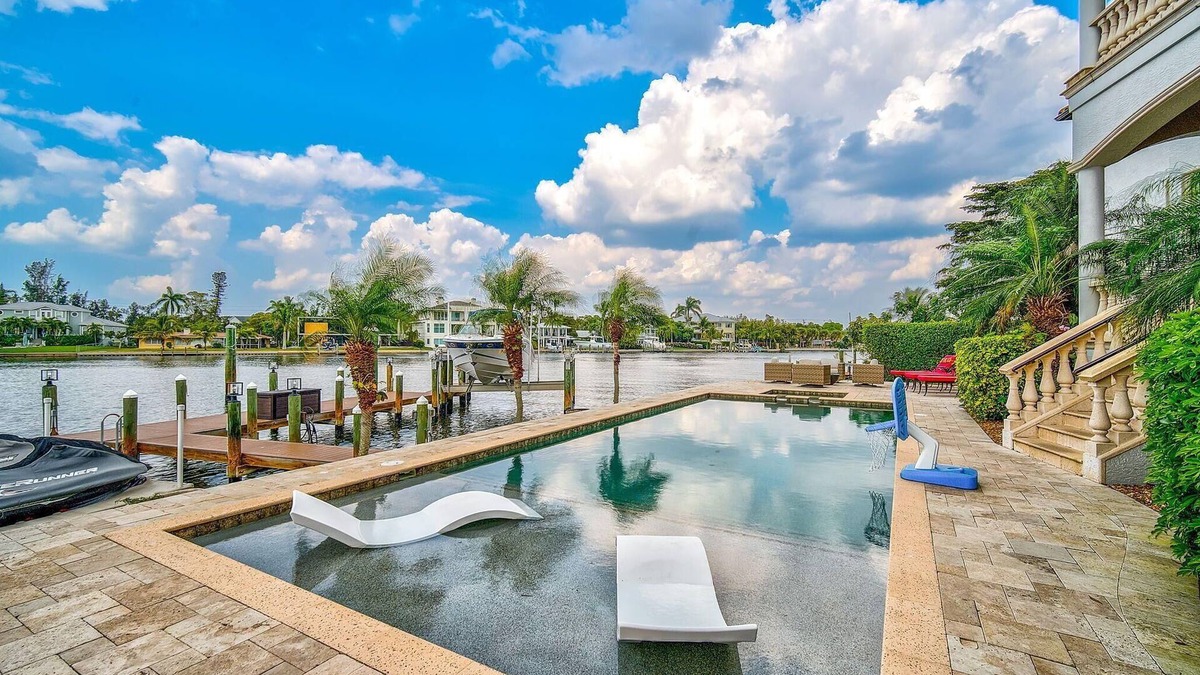 Siesta Key House | AMAZING 4 level SIESTA KEY home on large water with dock, crows nest, spa/pool