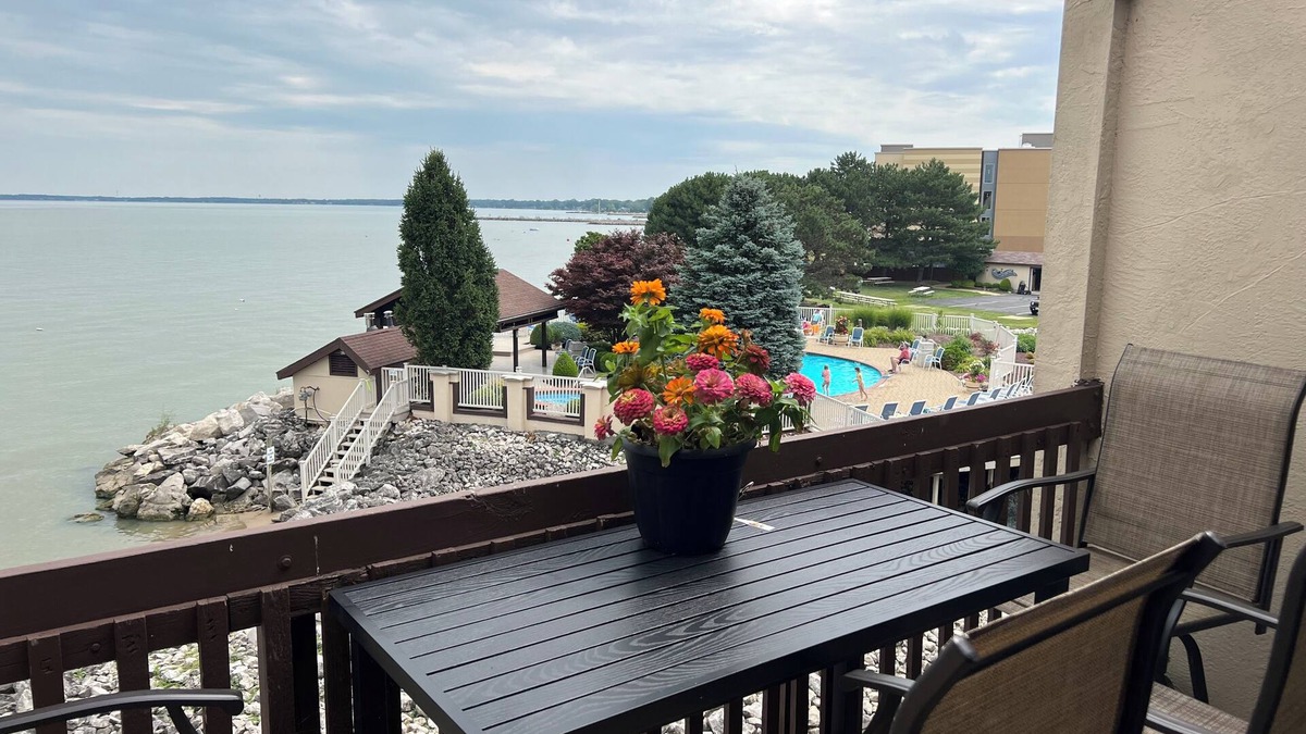 Port Clinton Condo | Amazing 8 Island Lake Erie views from your balcony in a gated resort community