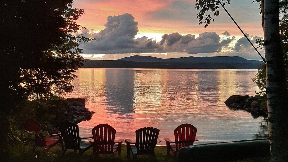 Lyon Mountain Cabin | Amazing Adirondack Sunsets with Log Cabin Memories on Upper Chateaugay Lake