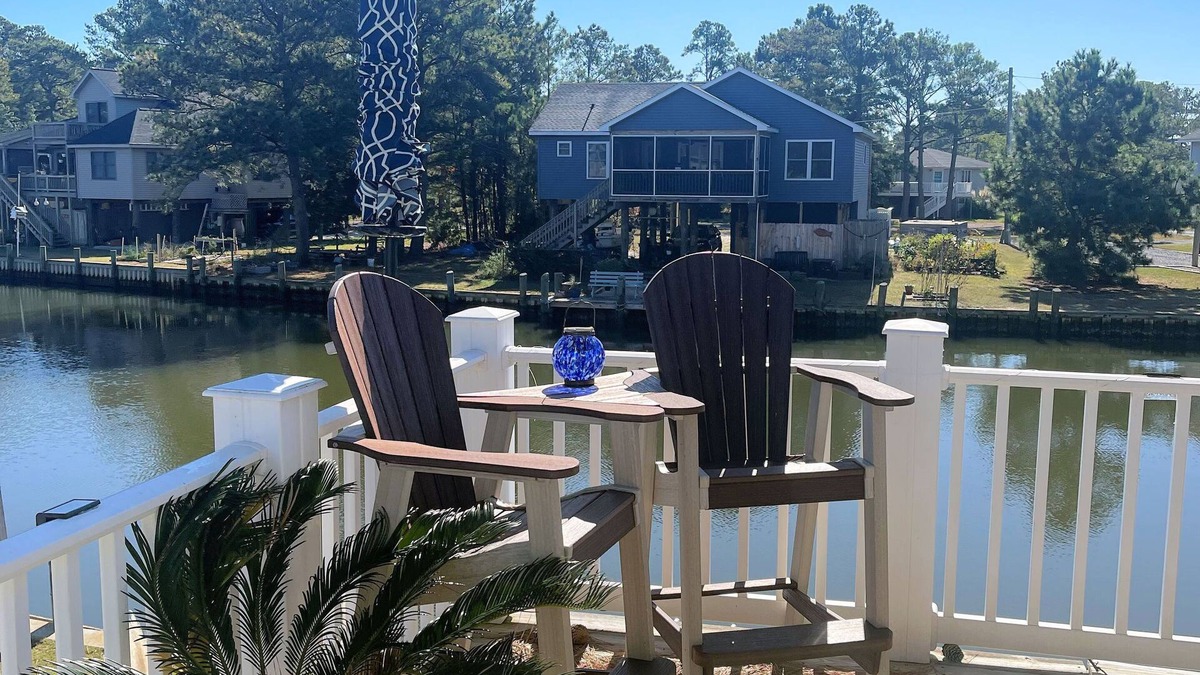 Deep Hole House | Amazing Grace - Spacious Water Front home - Dock, lg outside decks & porch.