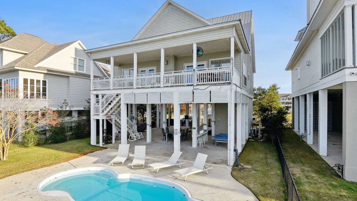 Pass Christian House | Amazing House Directly on Bay with Pool, Pier and Beautiful Sunsets