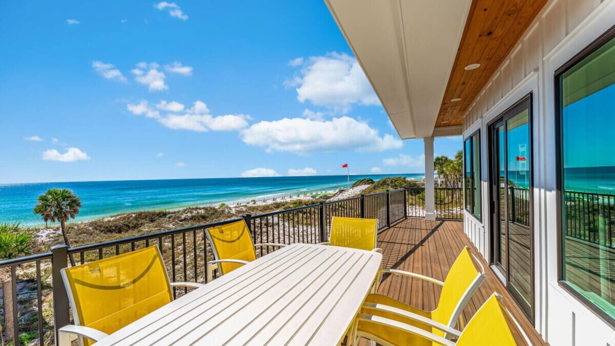 Miramar Beach House | Amazing New Beachfront Home, Incredible View, Heated Pool, Hot Tub, Elevator!