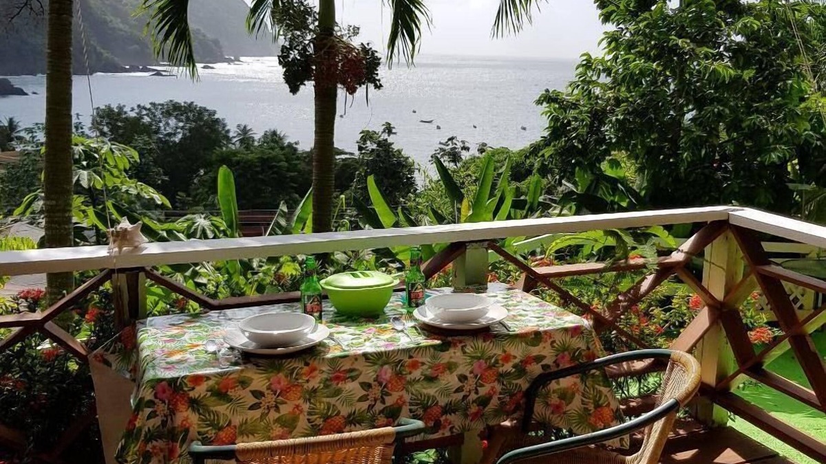Castara Apartment | Amazing Sea views even from the Bed! Carpe Diem Villa'sStudio-Sunset1-Sleeps 2/3