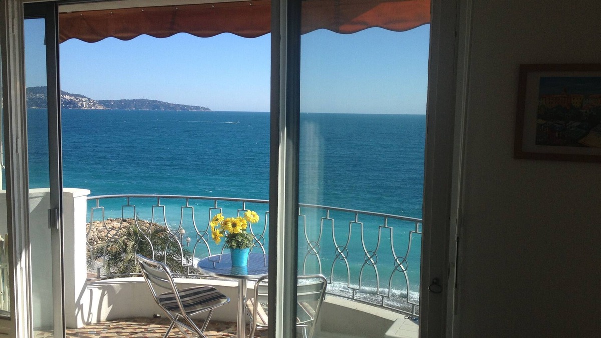 Fabron Apartment | AMAZING VIEW! 30 Seconds to Beach! A/C,WIFI,Phone,TV, Balcony