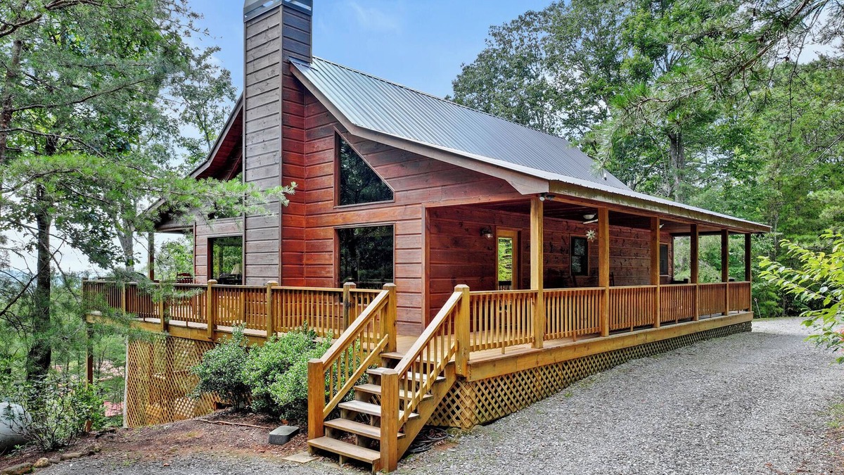 My Mountain Cabin | Amazing View, Hot Tub, Game Room, Pet Friendly