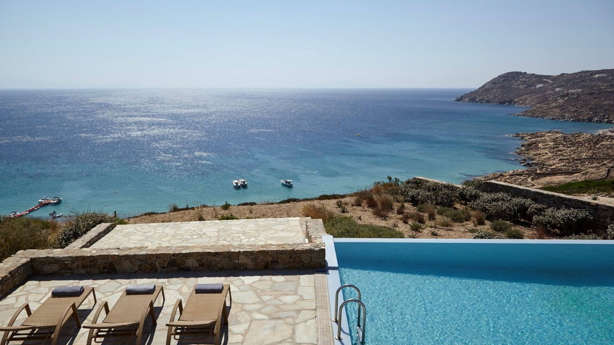 Elia Villa | Amazing view Mykonian Villa with 5 bedrooms and pool