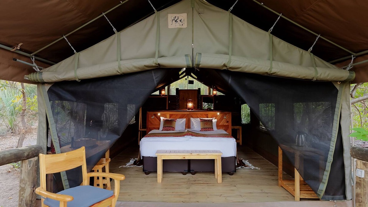 Maun Cabin | Amazing view on the river from your tent to the Okavango Delta
