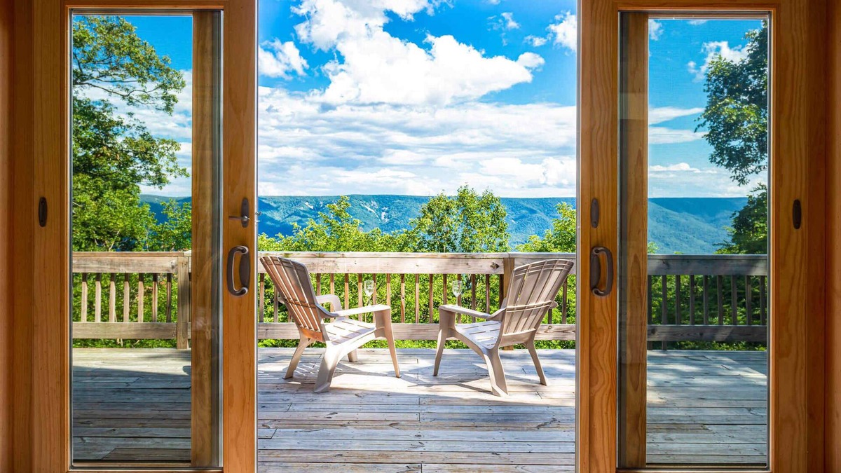 Great Cacapon Cabin | Amazing Views, Hot Tub, WiFi, Deck, & Fire Pit!