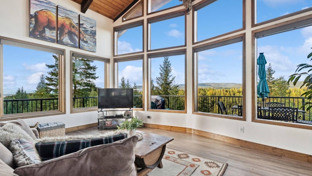 Whitefish House | Amazing views! Plus a Private Guest House! Grill!
