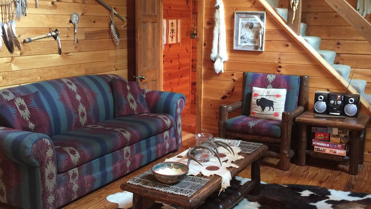 Suches Cabin | American Indian Decorated Log Cabin On Toccoa River Awaits Your Arrival!