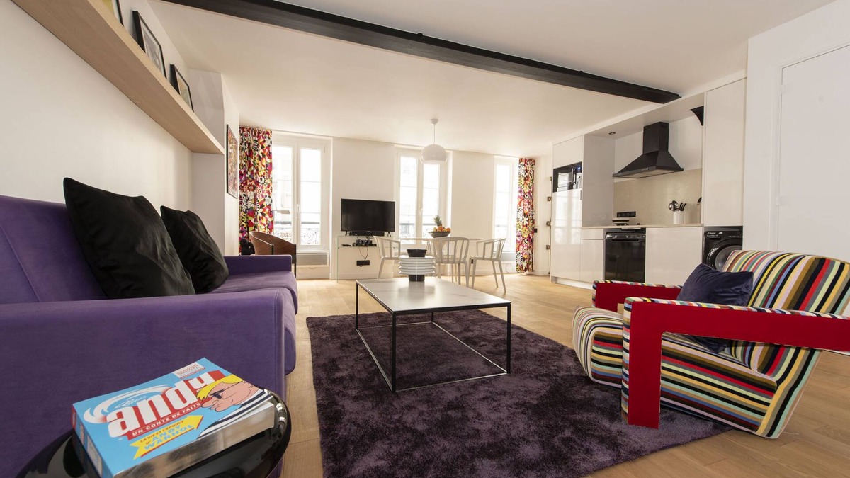 Quartier Sainte-Avoye Apartment | Andy, 2BR/2BA, 6 people