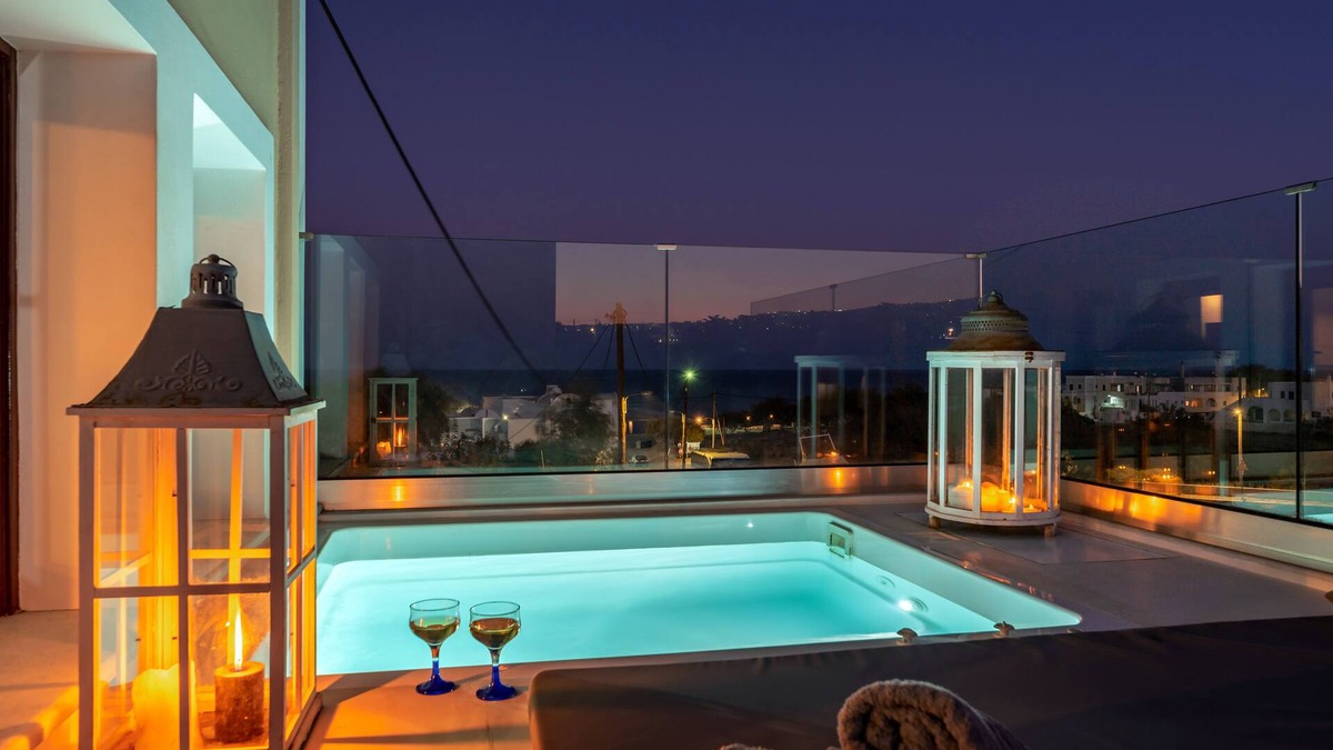 Monolithos Villa | Anna's Villa with private jacuzzi & sea view