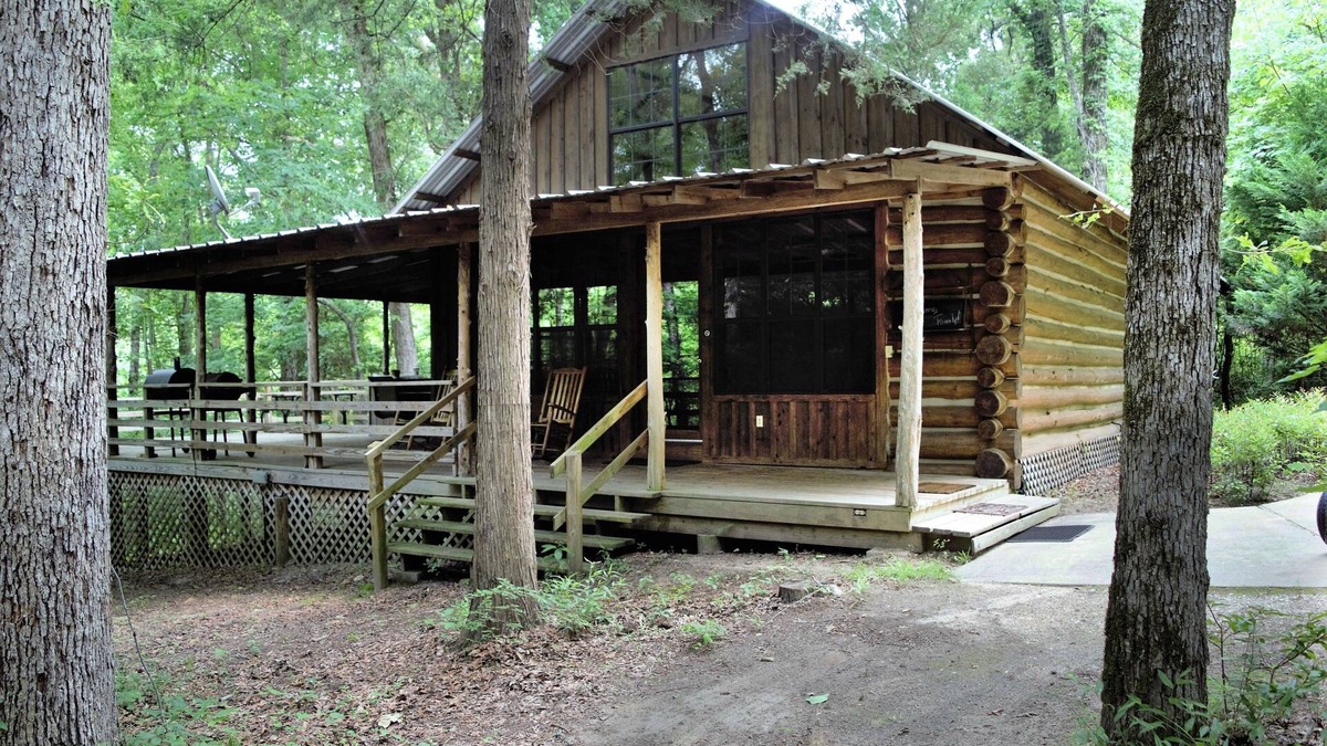 Nacogdoches Cabin | Antlers - An authentic log cabin experience in the forest at Stag Leap Cabins!