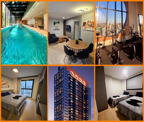 Centro Apartment | Apartamento Suíte e 1Q Premium Centro com Piscina, Academia e Garagem