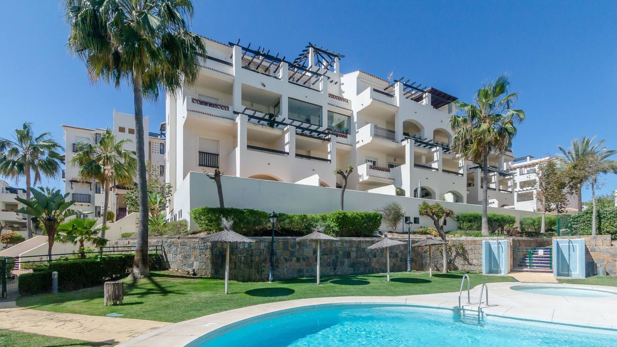San Luis de Sabinillas Apartment | Apartment 'Residencial Duquesa 1342' with Shared Pool, Wi-Fi and Air Conditioning
