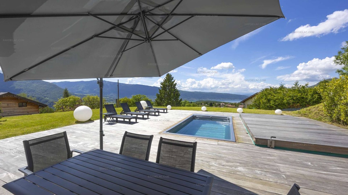 Rovagny Apartment | Apartment Adret 6 people Sunny Side Apartment with Pool, Lake and Mountain Views