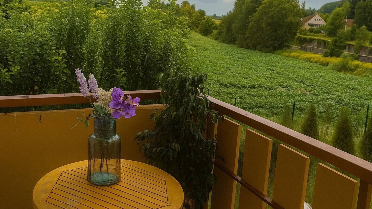 Bad Krozingen Apartment | Apartment 'Blue' with private terrace, communal garden and Wi-Fi