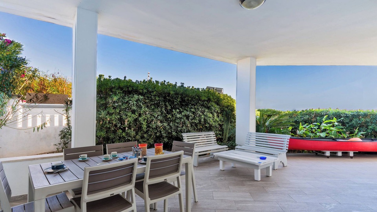 Marina Serra Apartment | Apartment "Calliope" with Sea View, Private Terrace, Wi-Fi & A/C