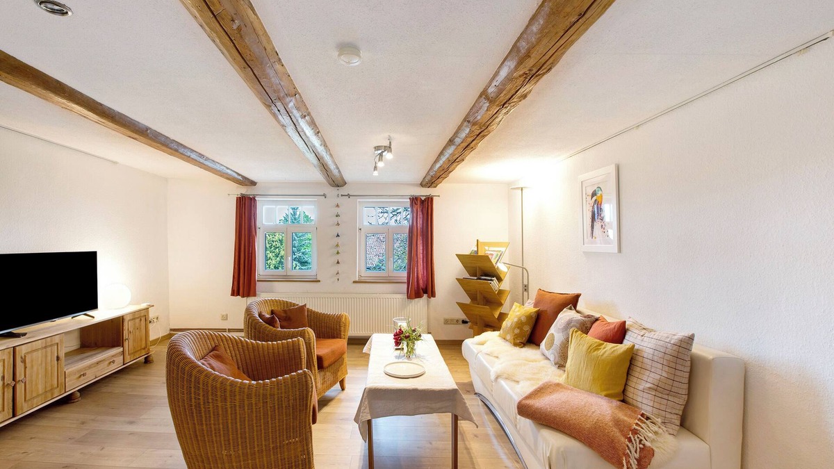 Veckenstedt Apartment | Apartment 'Gartenfreude' with Shared Terrace, Private Garden and Wi-Fi