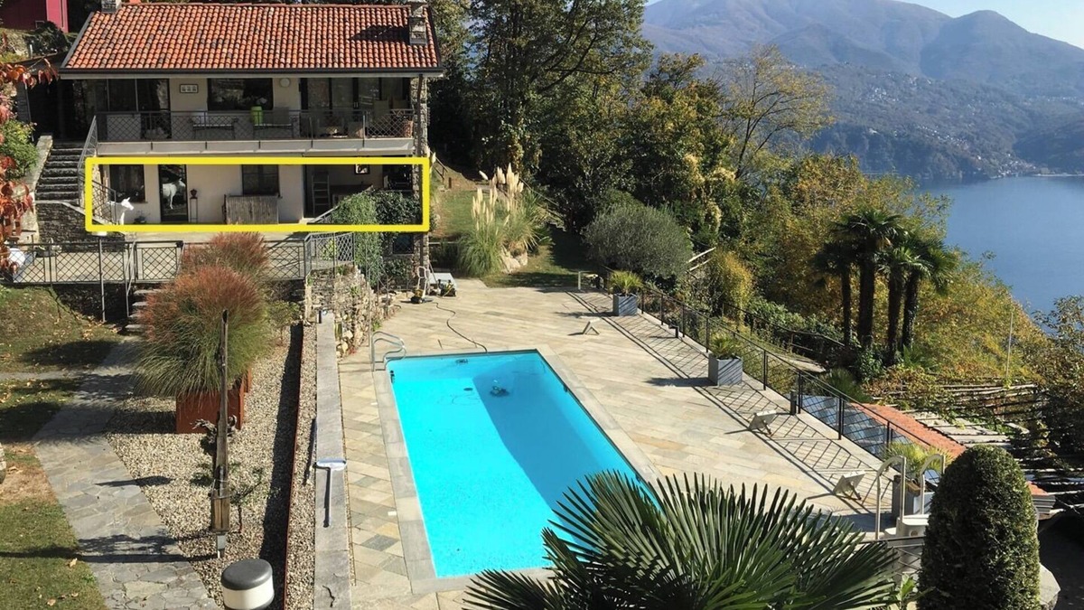 Trarego Viggiona Apartment | Apartment in Casa nel Blu with Pool - ground floor