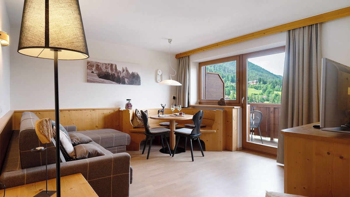 Siusi Apartment | Apartment 'Kristiania Typ B' with Mountain View, Balcony and Wi-Fi