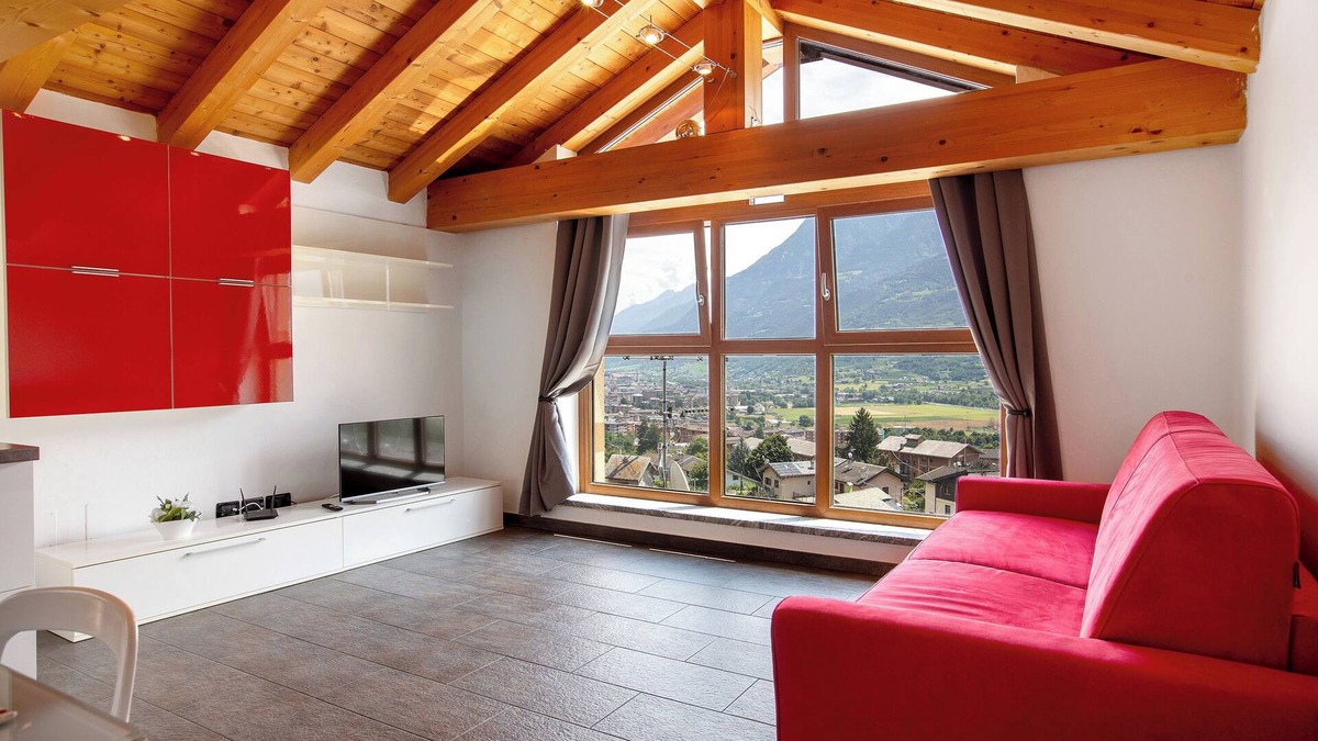Montan-Angelin-Arensod Apartment | Apartment 'La Maison De Carletto' with Mountain View
