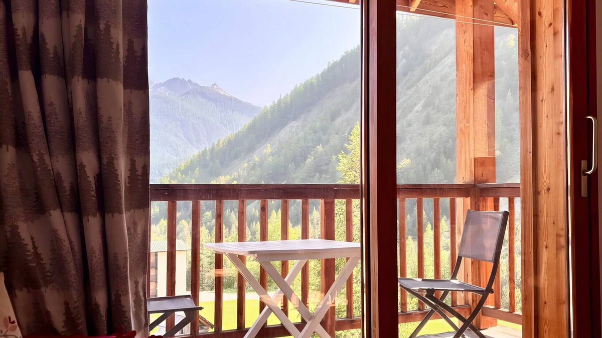 Arvieux Apartment | Apartment 'Les Granges - Panoramic View' with Mountain Views, Shared Pool and Balcony