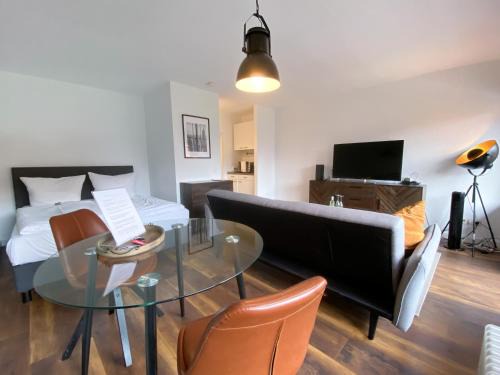Hammfeld Apartment | Apartment Neuss-Düsseldorf Messe, Balkon, Küche