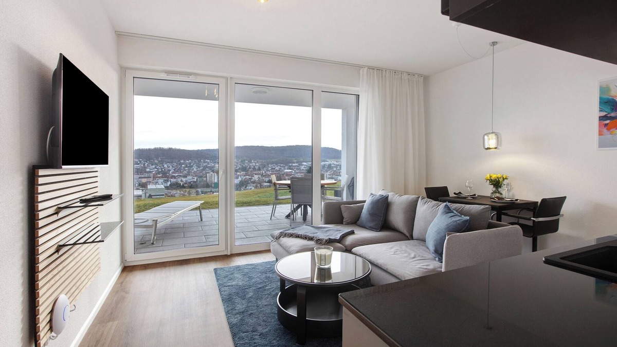 Loerrach Apartment | Apartment 'Panoramablick' with Mountain View, Private Terrace and Wi-Fi
