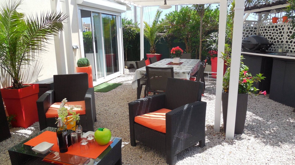Cap d'Agde Apartment | Apartment T3 duplex 57m2 Jardin70m2.CLIM TV TNT+SAT Eur BOX INTERNET FIBRE