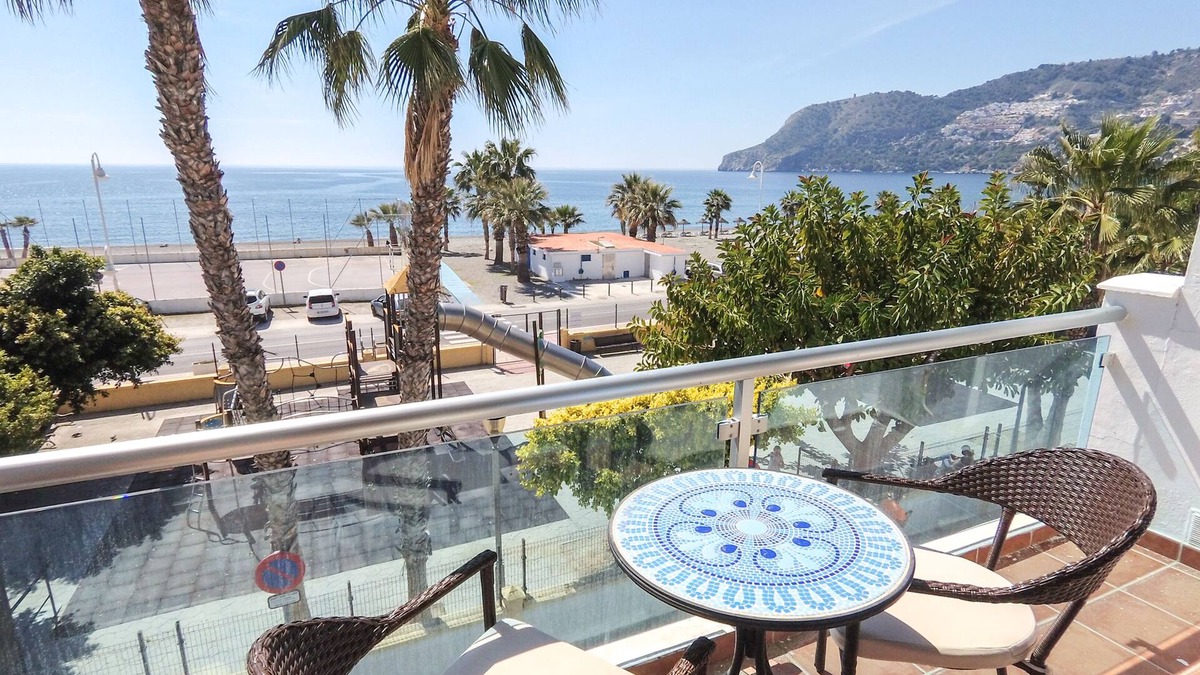 La Herradura Apartment | Apartment Terral - Front line beach with terrace ideal for couples