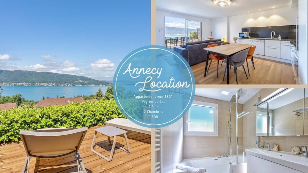 Veyrier-du-Lac Apartment | Apartment with 180° Lake & Mountain Views
