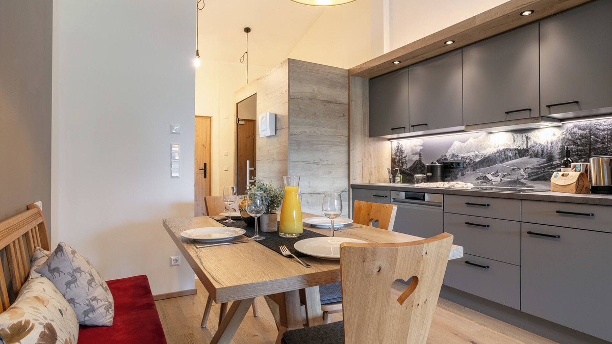 Haus im Ennstal Apartment | Apartment with a spa and a balcony